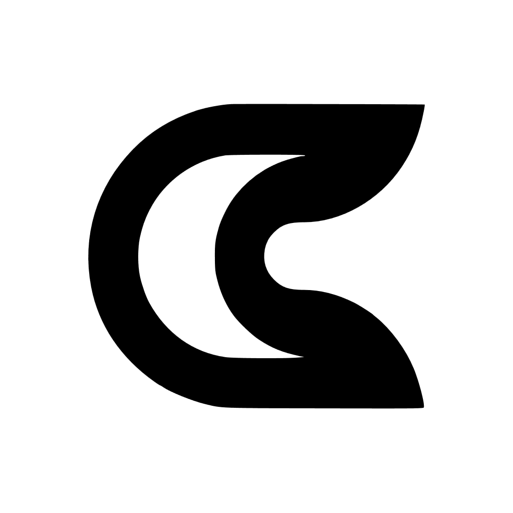 Outline Style Letter C Combined with Moon Logo